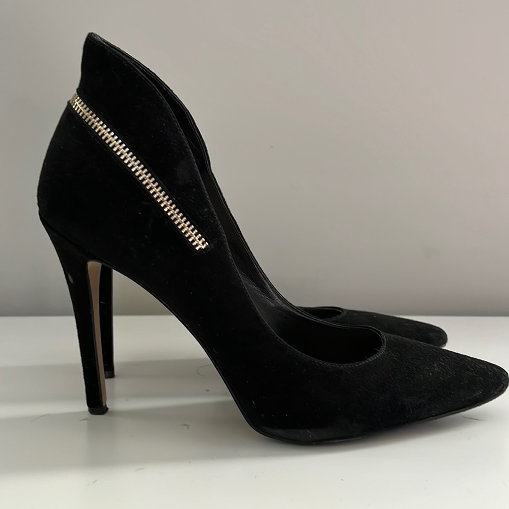 Nine West Feylicia Black Suede Pumps